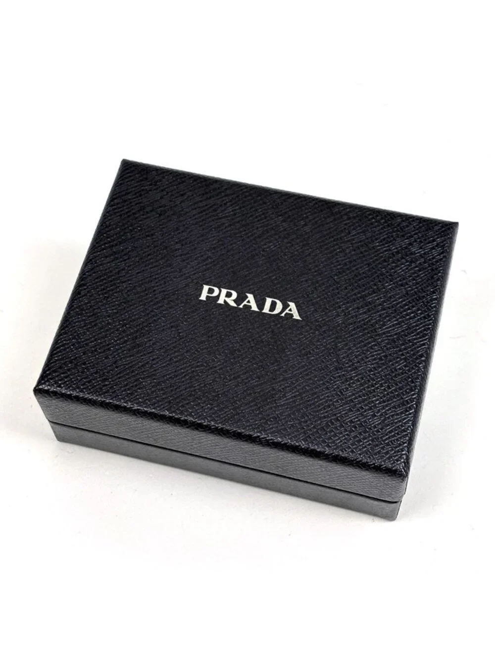 Prada Logo Bifold Wallet Bill Purse Coin Leather Nero